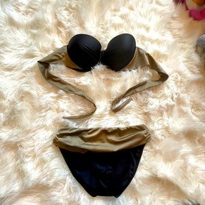 Venus Push Up Bra Swim Top Bandeau or Halter Style with Matching Bottom